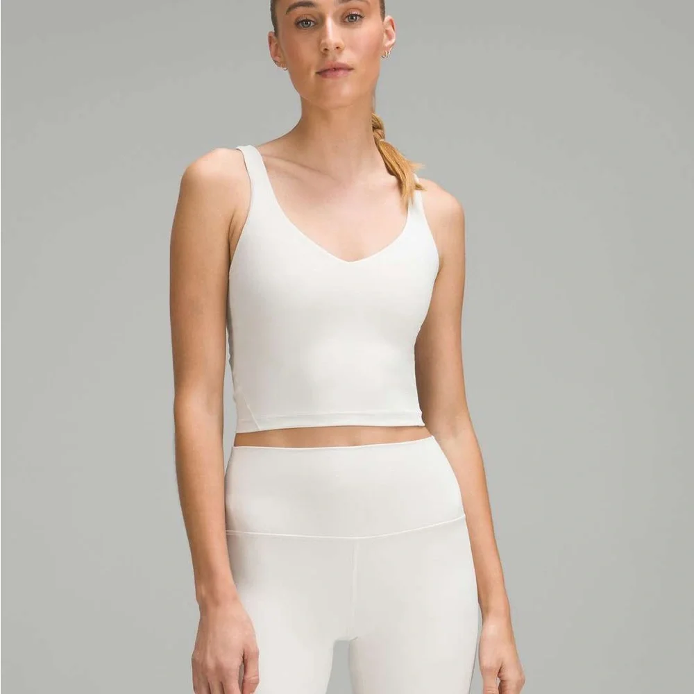 Lululemon Align Tank Top Cropped / Sports Bra Bone - Picture 2 of 16